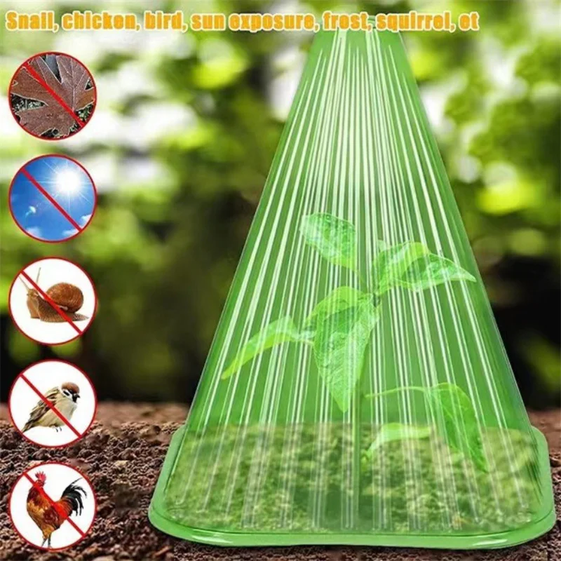 5Pcs Plant Bell Cover Reusable Anti-frost Seedling Protection Cover Greenhouses Are Protected From Bird Frost Damage