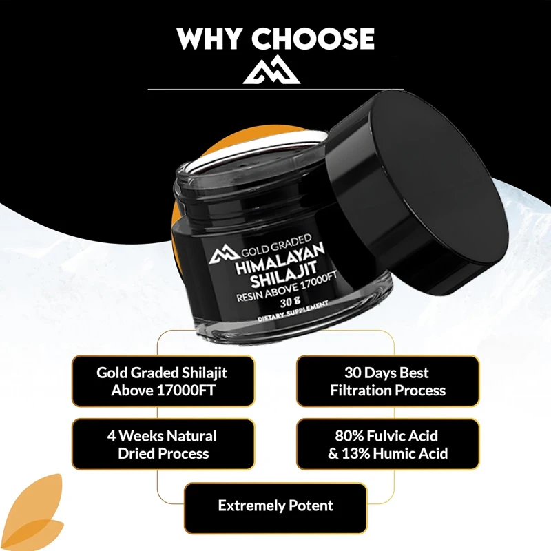 Pure Himalayan Shilajit resin,naturally dried and gold graded with85or more essential minerals,rich in humic acid and humic acid