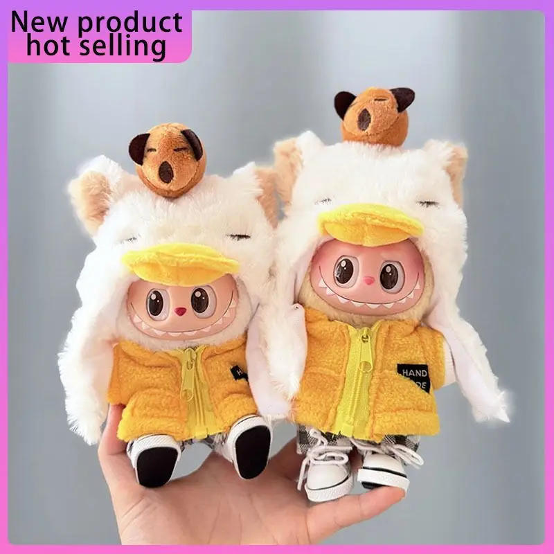 

Suitable For Labubu15-17cm First Second Third Generation Universal Cloth Cute Duckling Set Dolls Clothes Hat Dolls Accessories