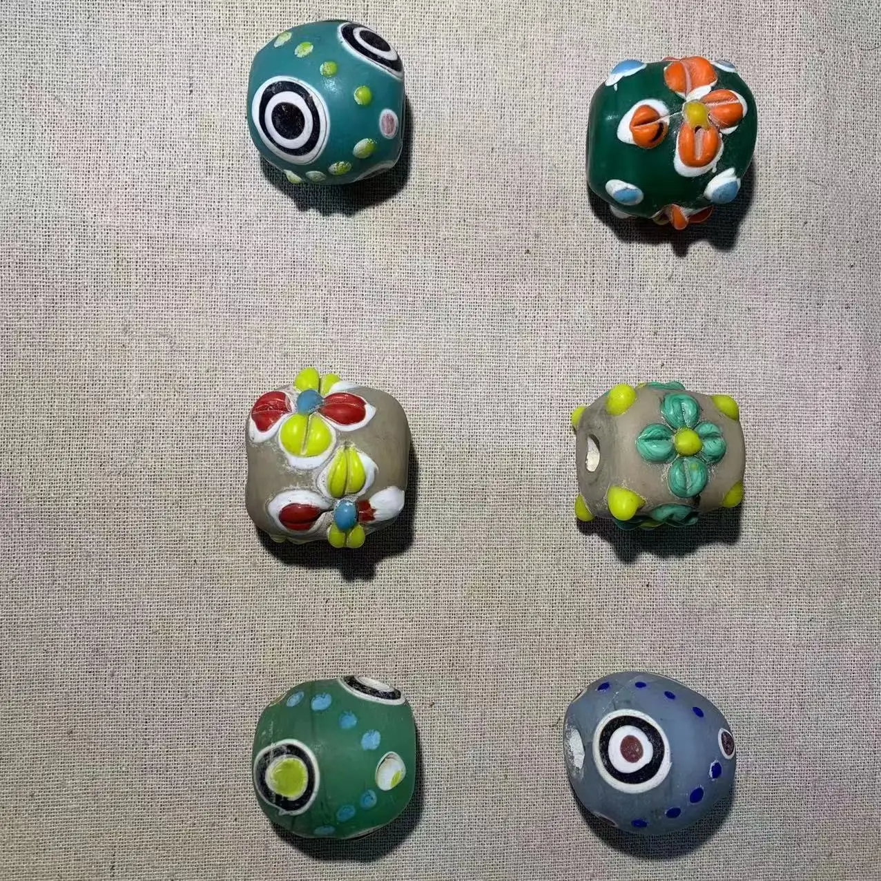 1pcs/lot old glass beads different colors shapes making eyes thousands years ancient methods precious accessories gem jewelry