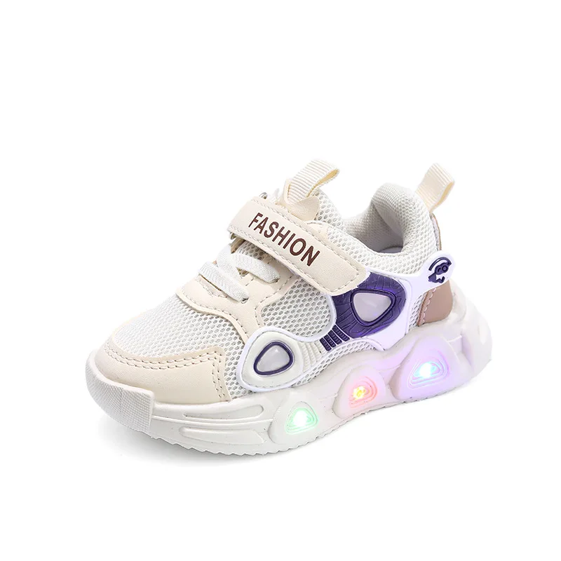 2024 Fashion New Style Children Led Shoes Designer Kids Sneakers Breathable Lighting Shoe Boys Girls Non-slip Casual Sport Shoes