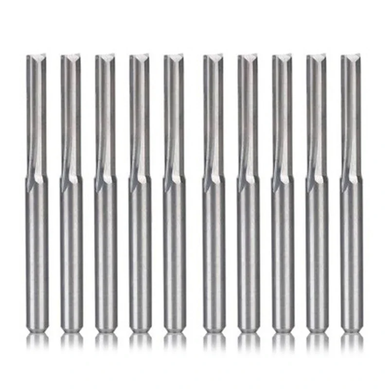 

10PCS Two Flutes Spiral Carbide Mill Tool Cutters For CNC Router, Compression Wood End Mill Cutter Bits, 3.175X17mm