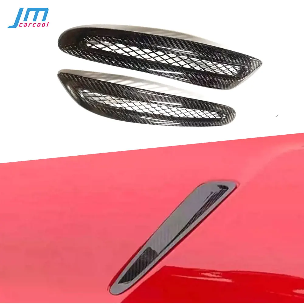 

Real Carbon Fiber Fender Engine Hood Scoop Bonnet Lid Side Air Vent Outlet Trim Cover FRP for Toyota Supra A90 2019+