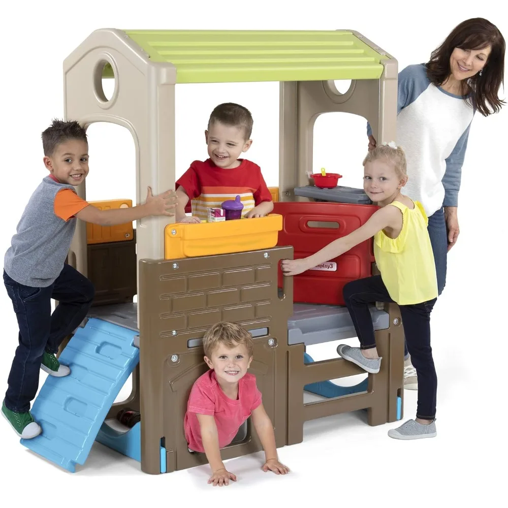 3 Young Explorers Discovery Playhouse - Indoor or Outdoor Clubhouse and Activity Playset for Toddlers and Kids, Made in USA