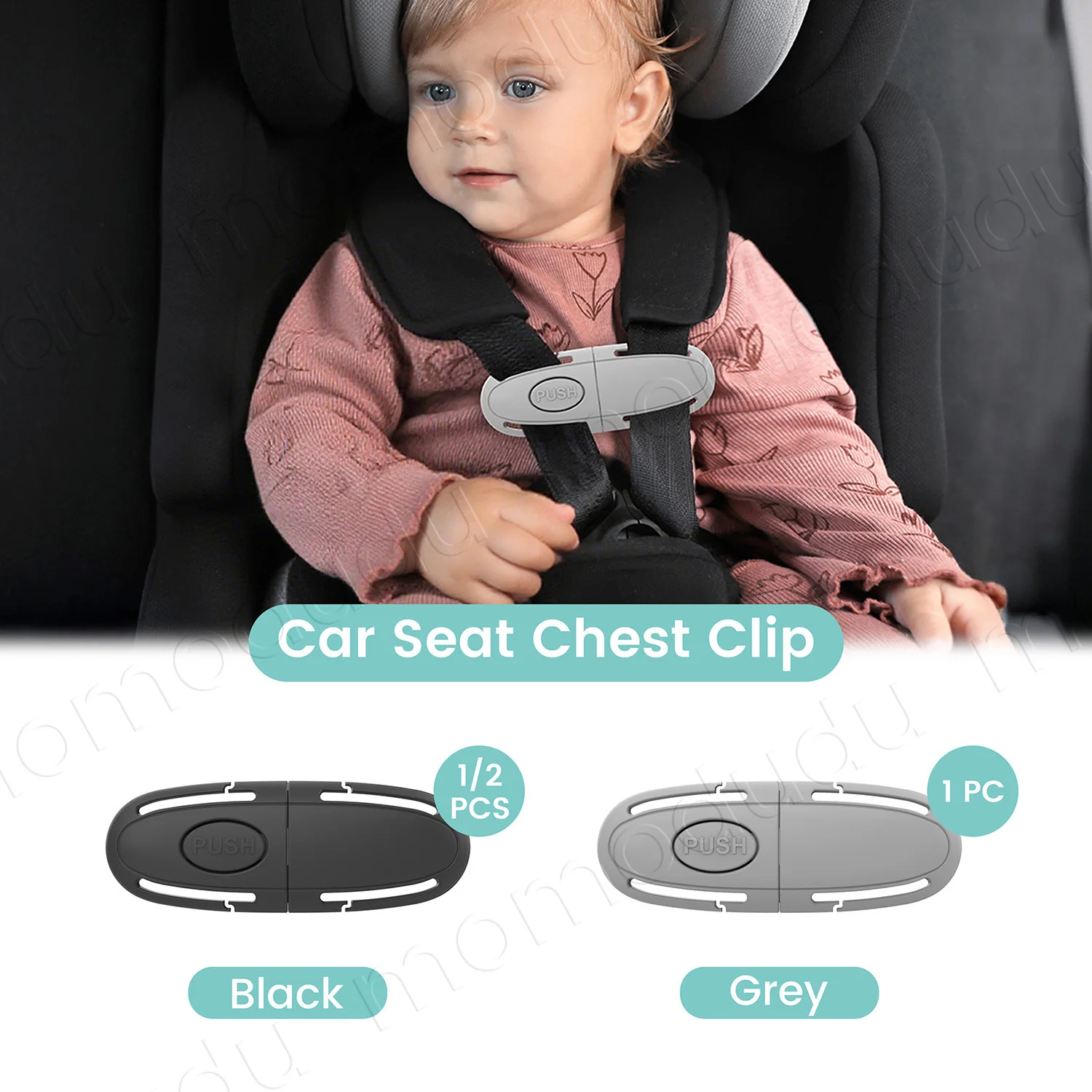 Clip Universal para arnés de pecho de asiento, bloqueo de hebilla de seguridad para asiento de bebés y niños, protector ajustable para cochecitos y asientos de coche