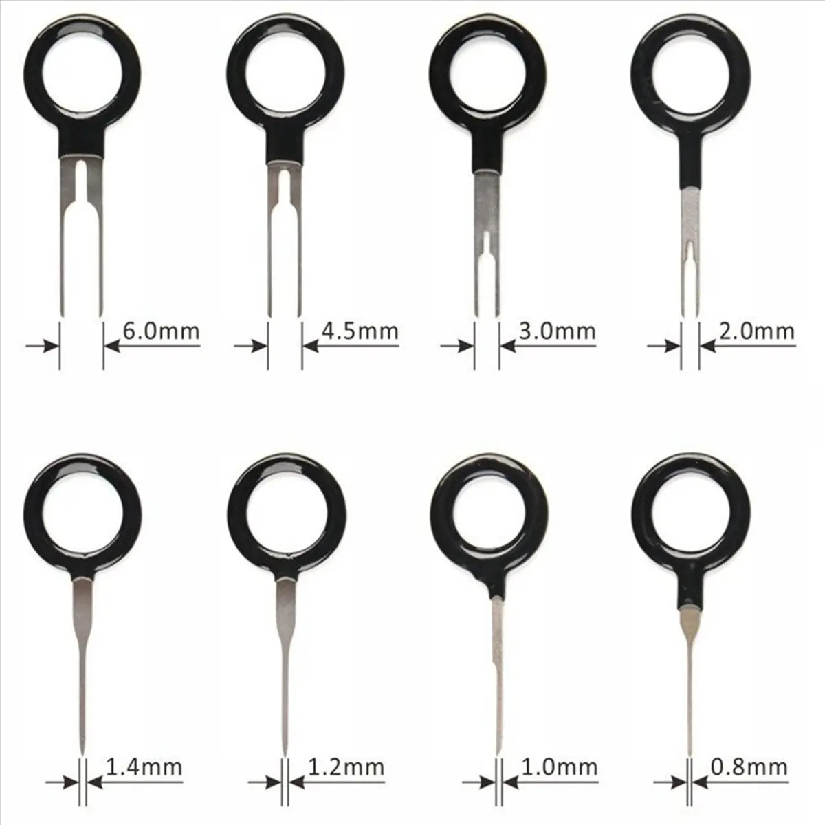 A02G 14pcs Auto Terminals Removal Key Tool Set Car Electrical Wiring Crimp Connector Extractor Puller Release (Silver)
