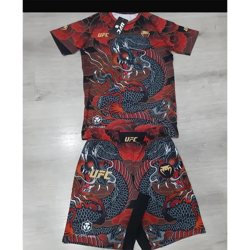 UFC Top Fighters Alexandre Pantoja combate evento camiseta pantalones cortos hombres transpirable Jersey lucha correr conjunto absorbente de sudor