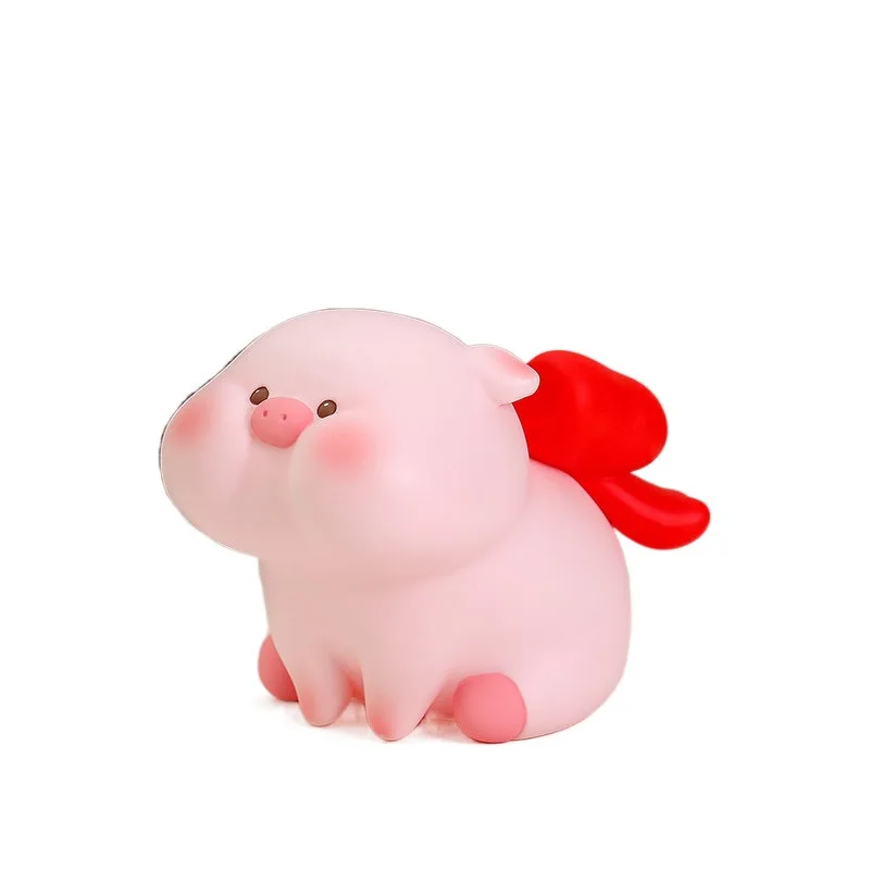 Nordic Cartoon Pig Miniature Figurine Cute Resin Craft Savings Bank Desk Decor Home Decoration Creative Accessory
