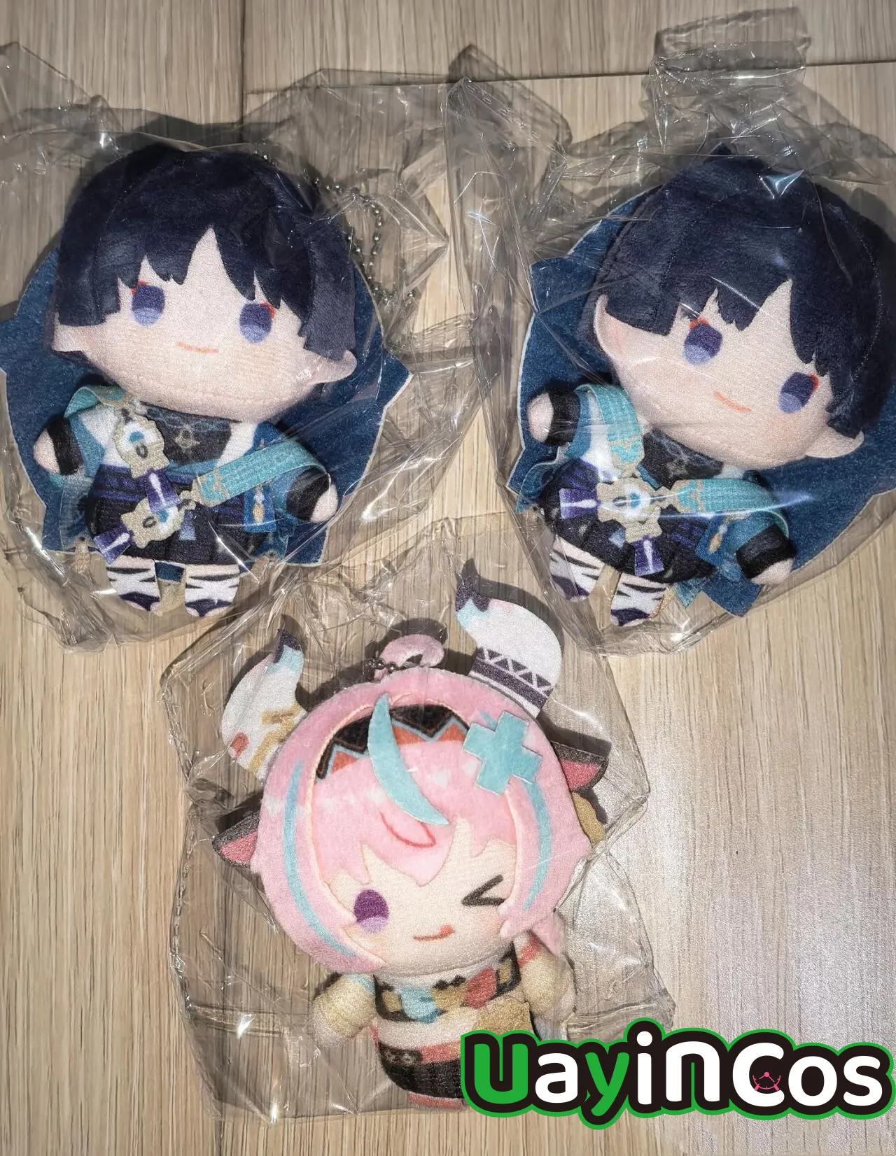 In Stock Official Genshin Impact Wanderer Varesa Keqing Kamisato Ayato Hand Puppet Stuffed Plushies Doll Keychain Anime Game Toy