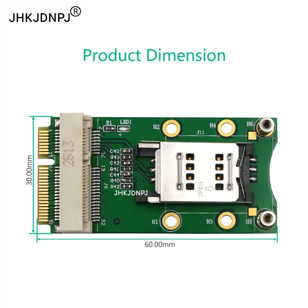 Mini PCI-E Adapter with SIM Card Slot for 3G/4G ,WWAN LTE ,GPS card