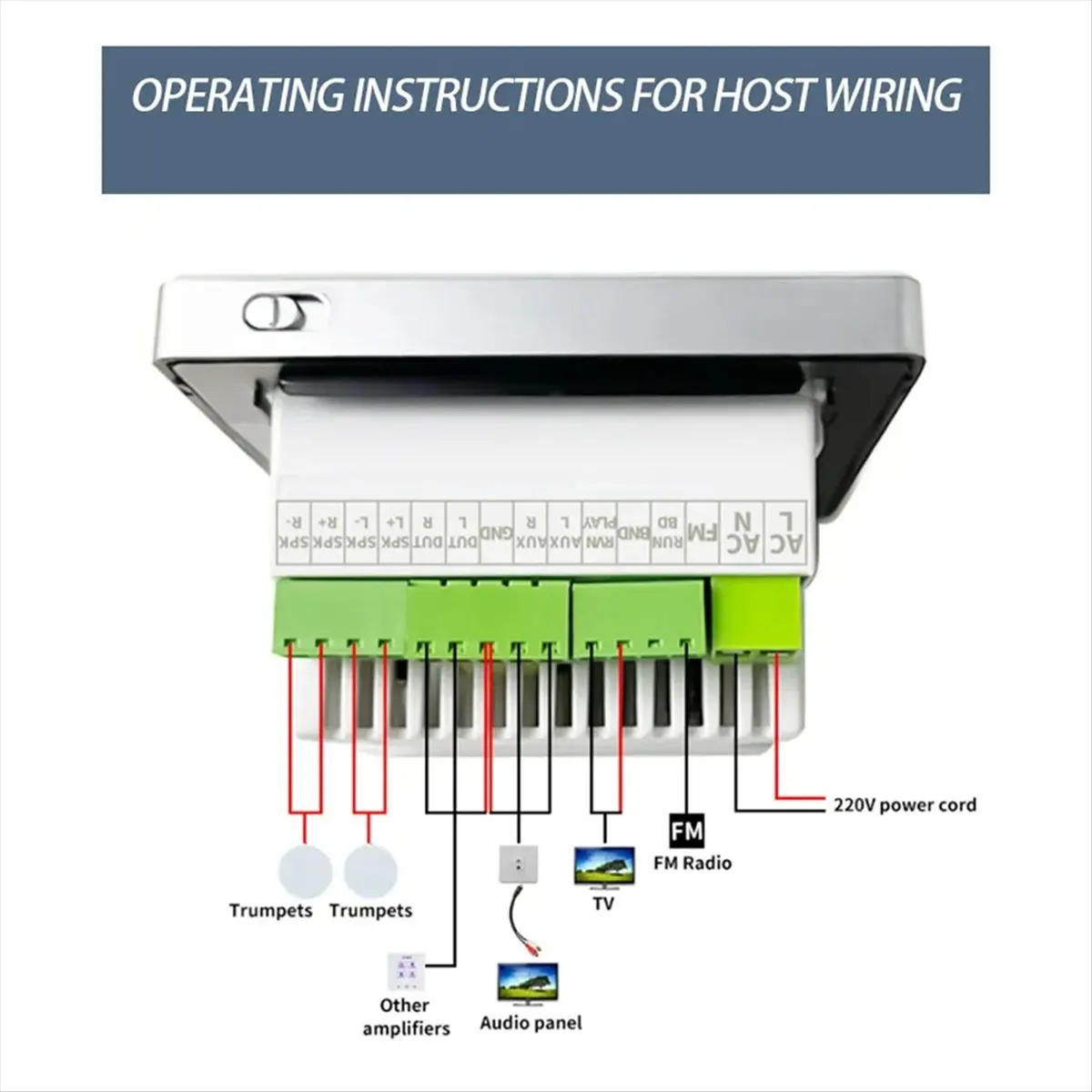

Мини-система фоновой музыки T28C 86 Bluetooth для дома, совместимая с настенным усилителем, с сенсорными кнопками, для FM и TF, черная