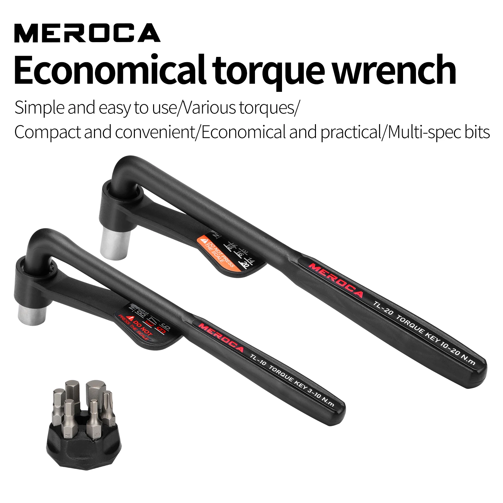 MEROCA Bicycle Torque Wrench 10-20nm High-Precision Torque Tool Bike Convenient Torque Wrench Inner Hexagonal Set