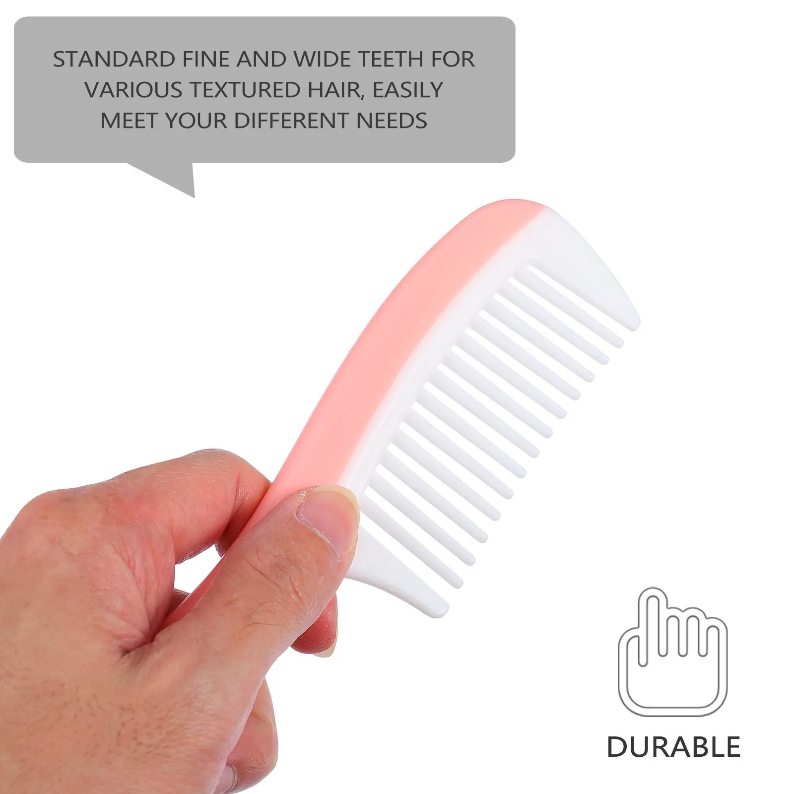 2Pcs Premium Eco Friendly Hair Comb Wide Teeth Fine Teeth for Detangling Wet Hair Reducing Breakage Scalp Massage Styling Beard