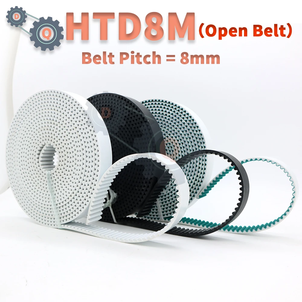 

HTD 8M Open Belt PU Polyurethane steel core Belts 8M Synchronous Belt 20mm 25mm 30mm 40mm Conveyor Belt HTD8M Open Timing Belt