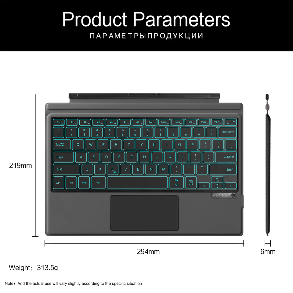 Surface Pro3 Pro 3 4 5 6 7 7plus用バックライトキーボード、トラック Surface Pro3 Pro 3 4 5 6 7 7plus用バックライトキーボード、トラック
