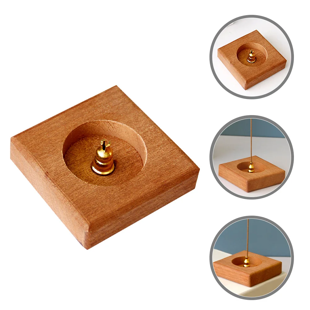 

Square Burner Wooden Censer Holder For Sticks Home Incense Furnace Retro Decor Desktop Ornament Incense Stick Stand