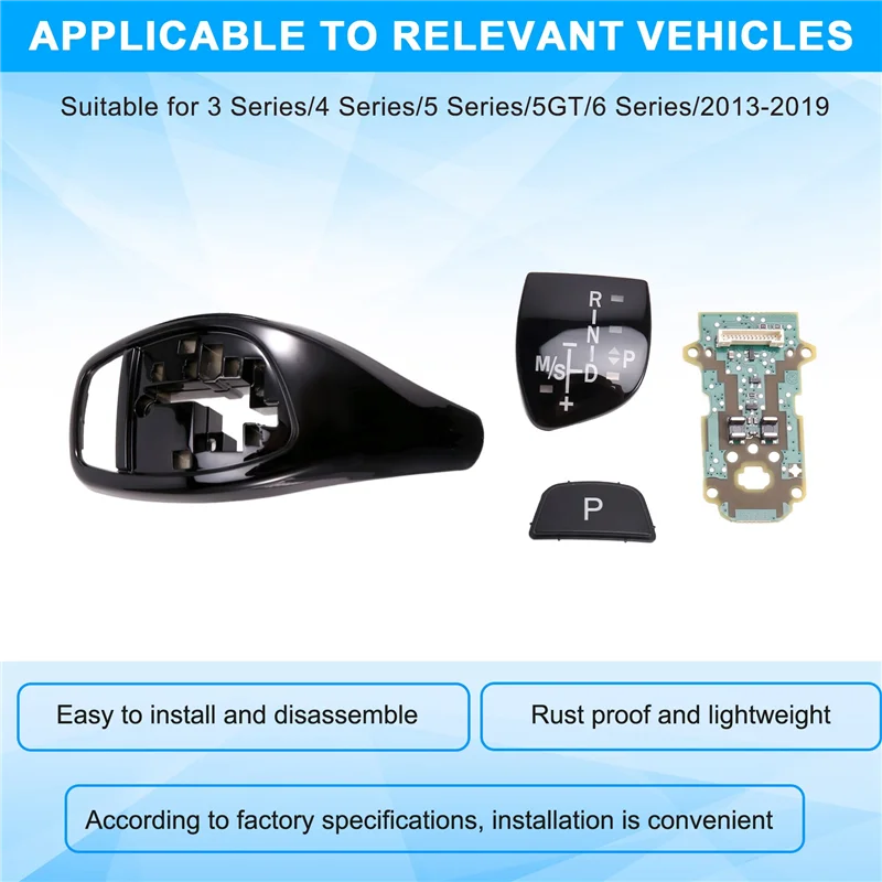 

F Chassis Gear Shift Knob Panel & LED Circuit Board W/M Patch & P Button Patch For BMW 3 Series/4 Series 2013-2019