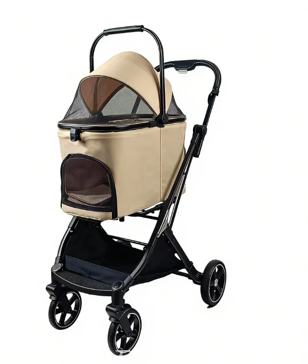 

JXB High Quality Pet Stroller For Cat And Dog Outdoor Walking One-Hand Easy Fold Trolley