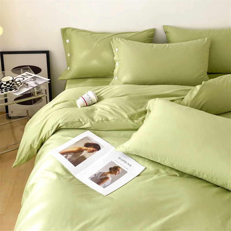 

New Arrival Comfortable Bedding Set 100% Cotton Duvet Cover Set with Flat Sheet Pillow Sham Quilt Cover Bed Sets