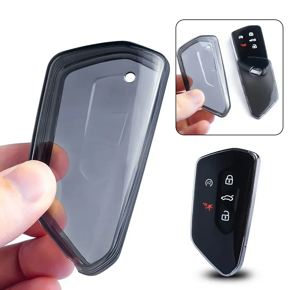 

1pc For ID.4 2021-2023 For Golf MK8 2020-2023 Car Key Fob Cover TPU Case Holder Clear Black Key Shell Interior Accessories