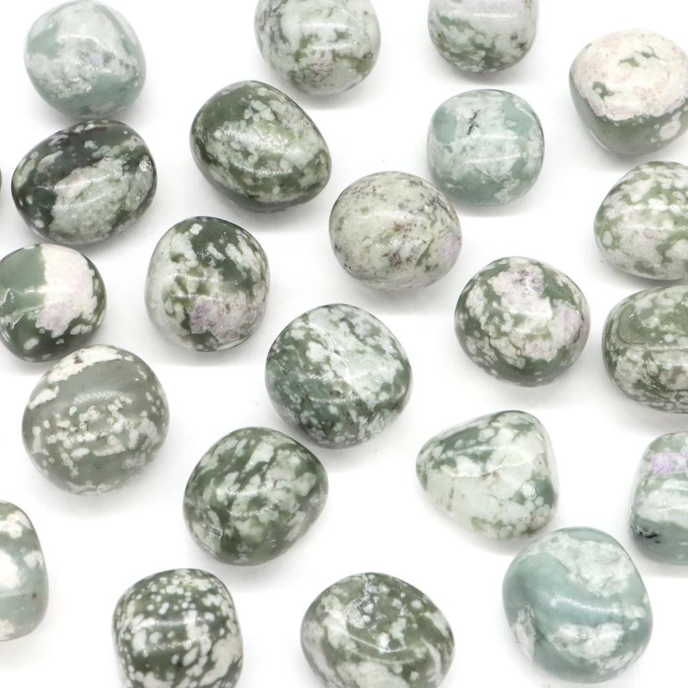 Auspicious Jade Natural Tumbled Stones Reiki Healing Crystal Quartz Energy Mineral Gemstones Specimen Aquarium Garden Home Decor