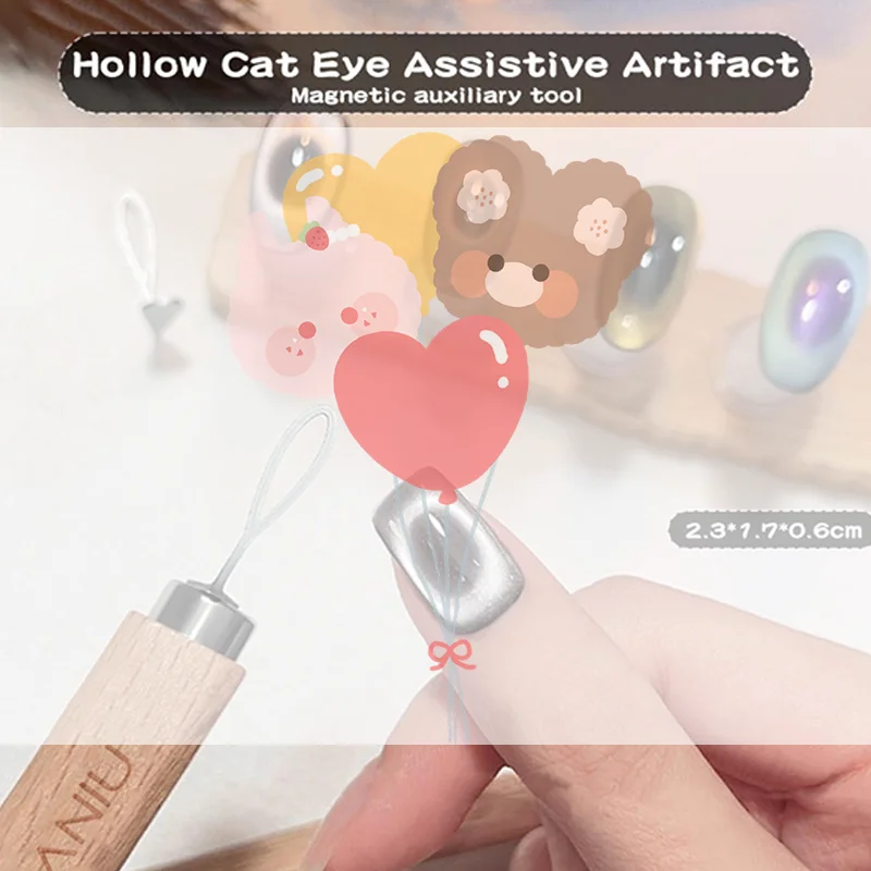 

Nail Magnet For Hollow Cat's Eye Design Magnet Iron Sheet 3D Magnetic Cat Eye Gel Polish Nail Art Stick Salon Studio Or Home