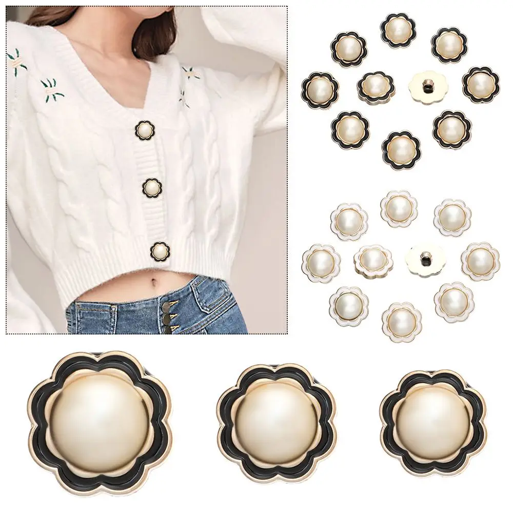

10Pcs High Quality Ornaments Sewing Button Needlework Shirt Buttons Pearl Clothing Buttons Sewing Accessories
