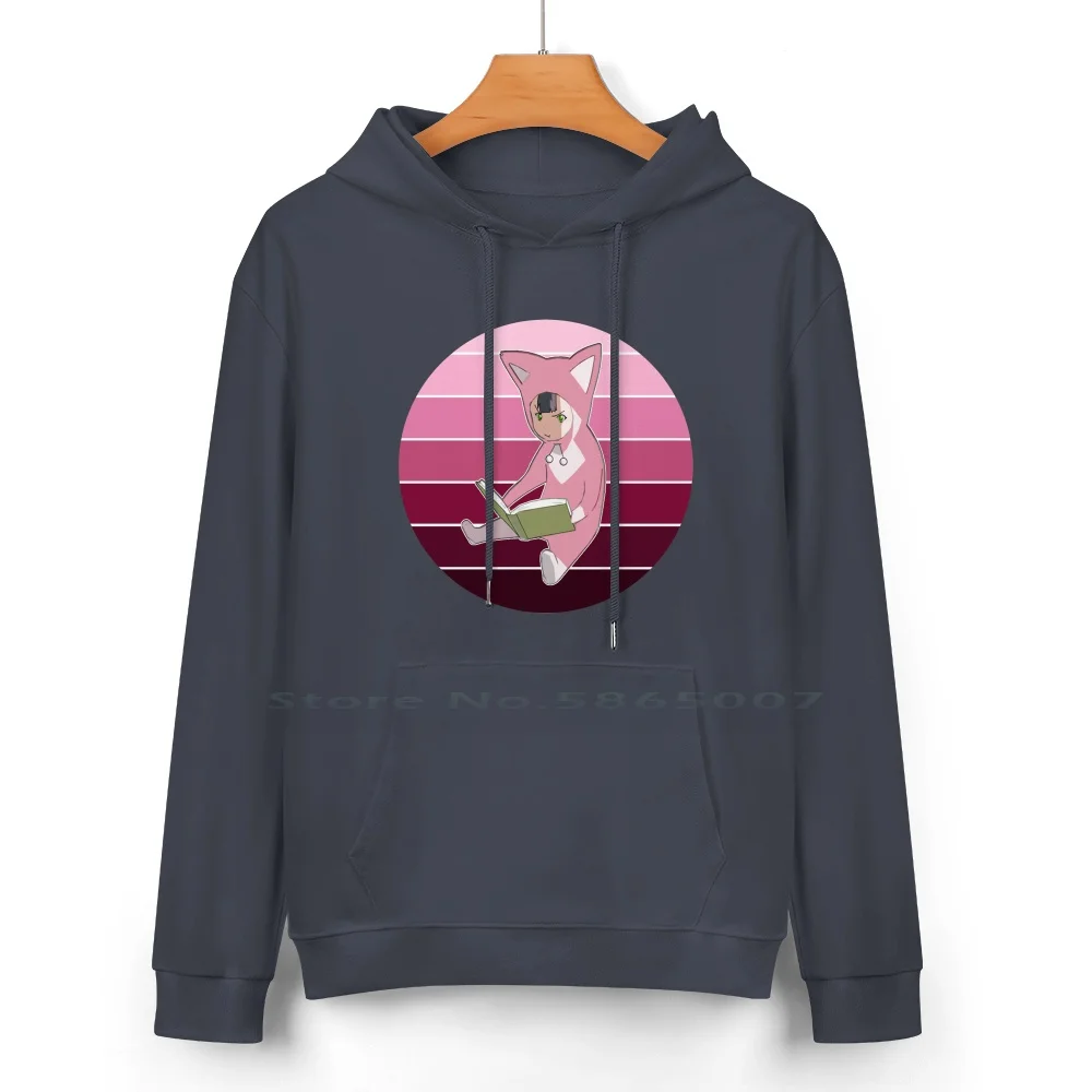 Monochrome Rainbow Pino From Ergo Proxy , Pino Reading A Book Pure Cotton Hoodie Sweater 24 Colors Ergo Proxy Pino Pino Reading