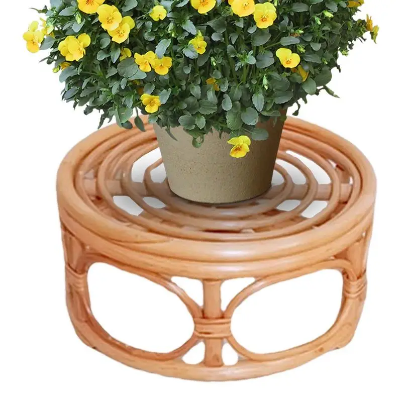 

Rattan Flower Stand Nordic Rattan Stands For Flower Pots Flower Stands Round Pot Supports For Cacti Succulents Flowers