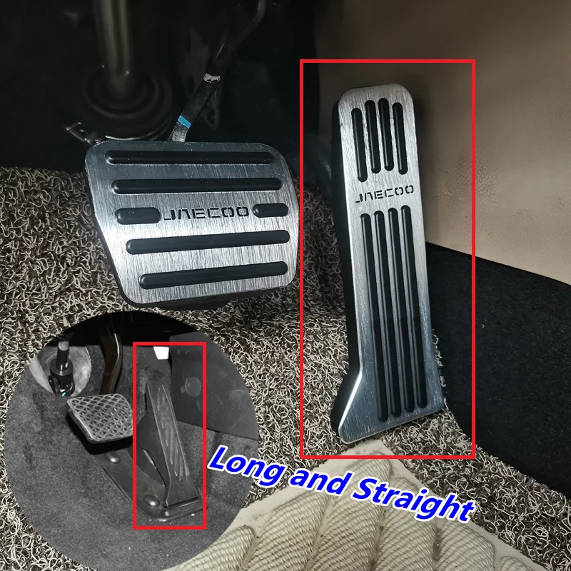 Für Jaecoo 5 6 7 J5 J6 J7 PHEV 2025 2026 Gaspedal-Bremspedal-Abdeckung Auto-Innenraum Metall Rutschfeste Fußpedalauflage Zubehör – Detail 1
