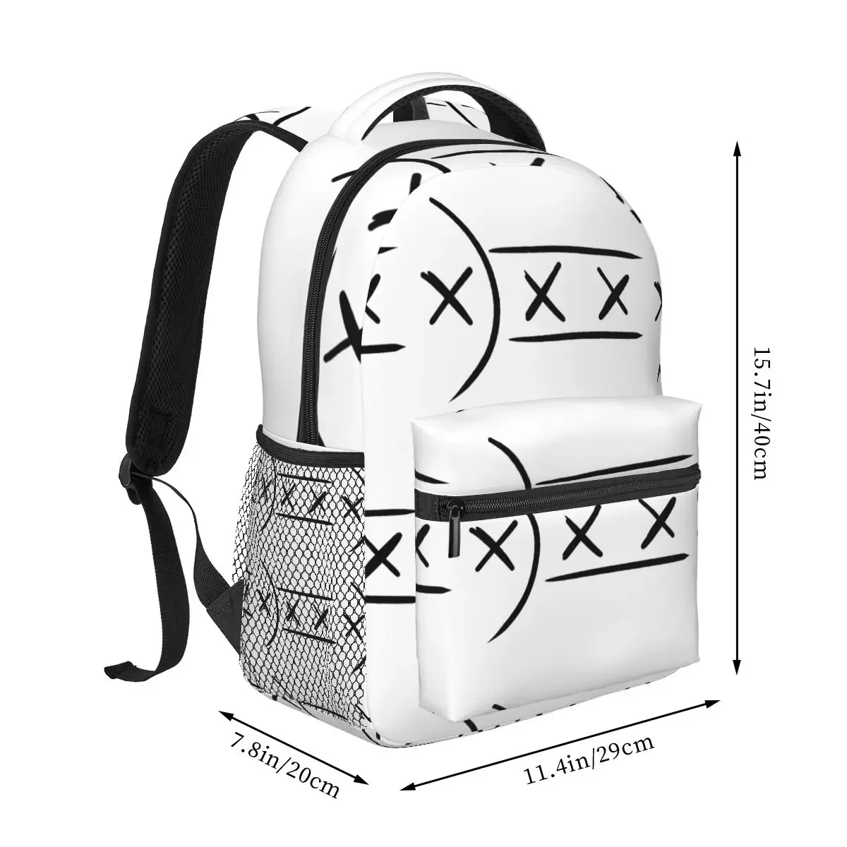 Stylized L'Manberg Flag (black Version) Backpacks Boys Girls Bookbag Students School Bags Cartoon Laptop Rucksack Shoulder Bag