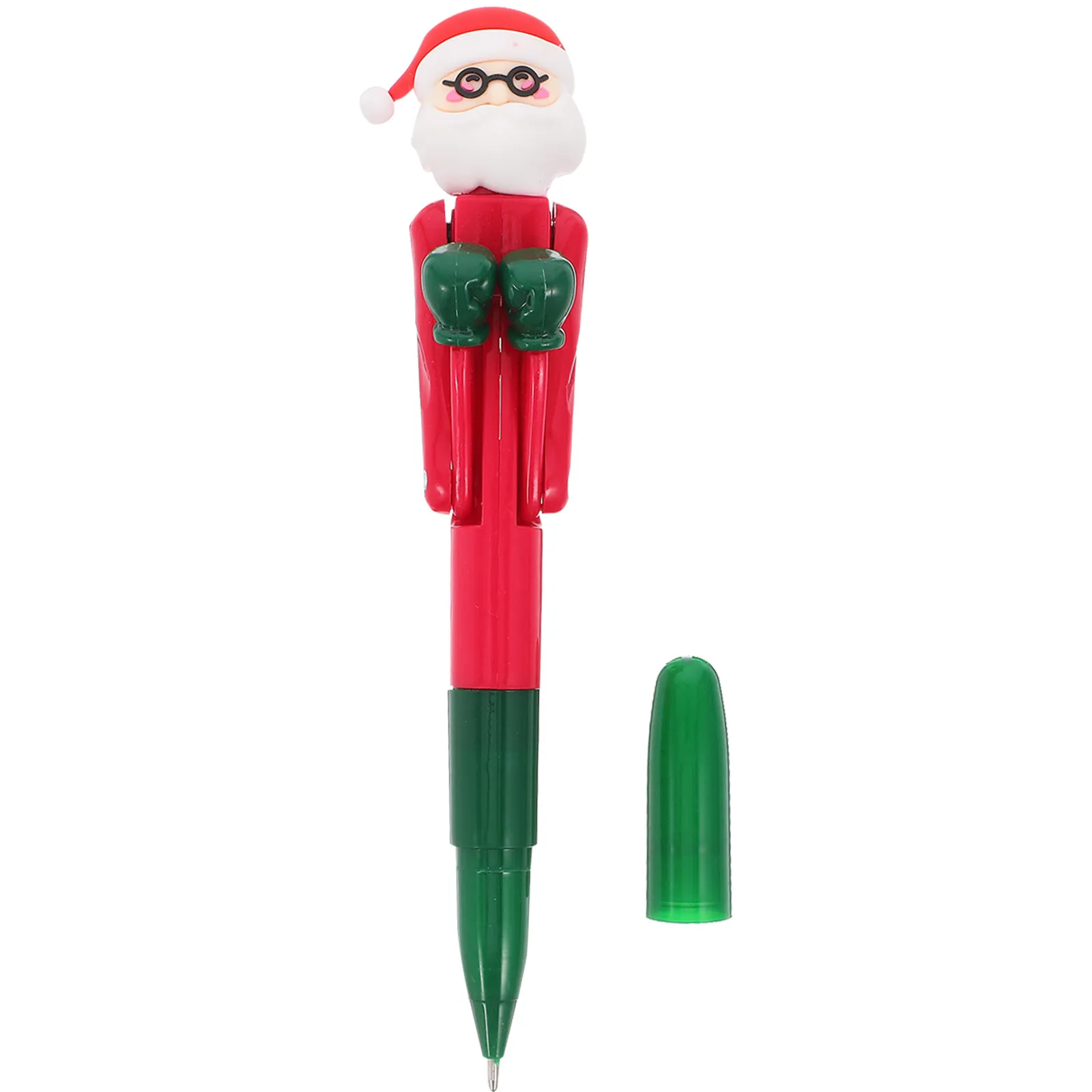 Holiday Boxing Pens Christmas Pens Entertaining Punching Mechanism Cute Cartoon Characters Smooth Writing Festive Writing