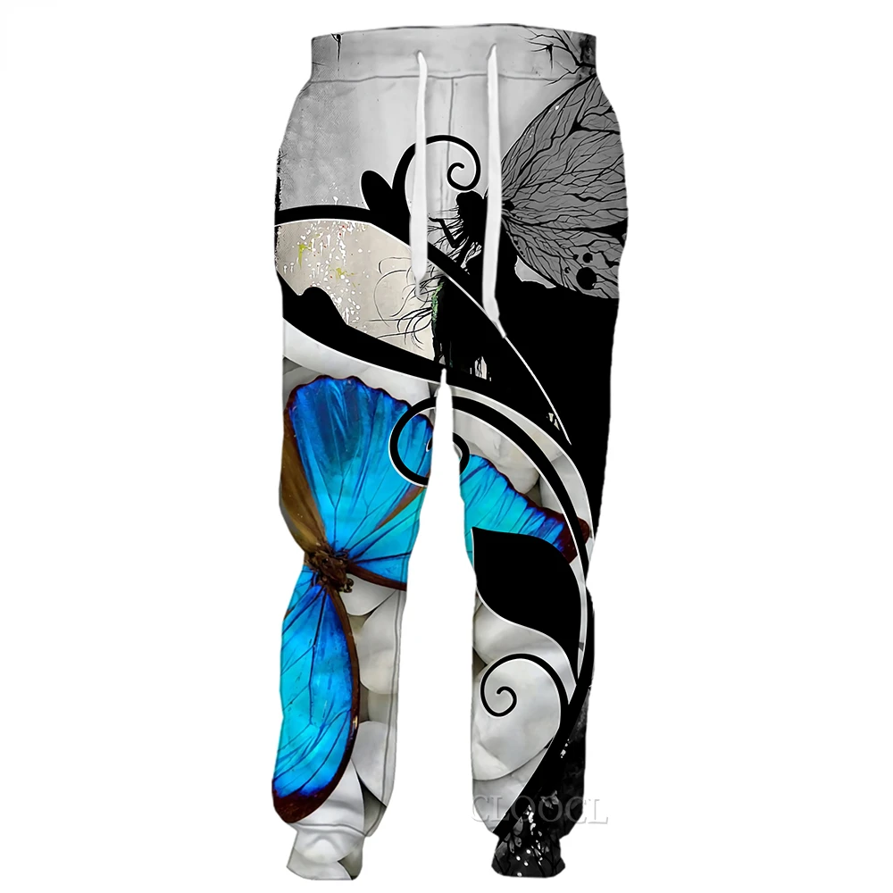 

CLOOCL Men Trousers 3D Graphics Beautiful Butterfly Printed Trousers Casual Pants Male Clothing Outdoor Sports Jogging Pants