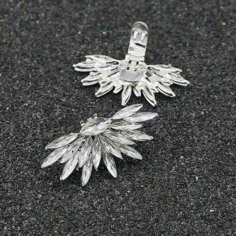10Pcs/lot  Stainless Steel Blank Flower Shoes Clips, DIY Craft Buckles Ornament for Shoes Accessories Silver Color