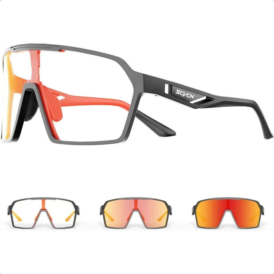 

Фотохромные велосипедные очки для мужчин и женщин, прозрачные солнцезащитные очки для горного велосипеда, спортивные бейсбольные очки для верховой езды, MTB, защита UV400 S327