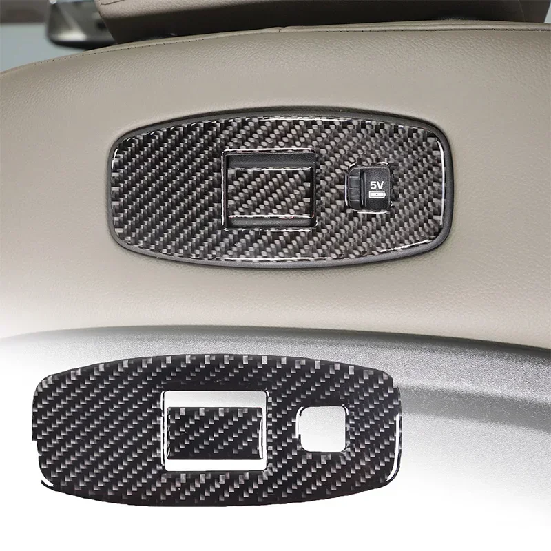 

For Land Rover Defender 2020-2024 Soft Carbon Fiber Car Seat Rear Charging Port Panel Decoration Sticker Interior Accessories