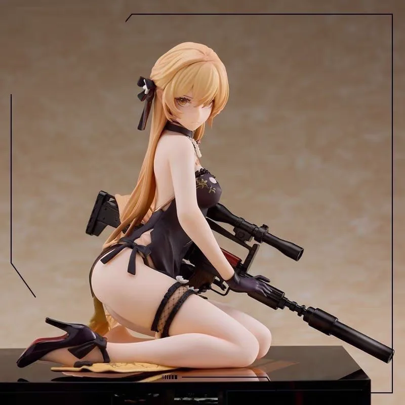 Menina frontline 14 danos pesados roxo chuva coração figura animação bidimensional bela menina modelo desktop chassi ornamento