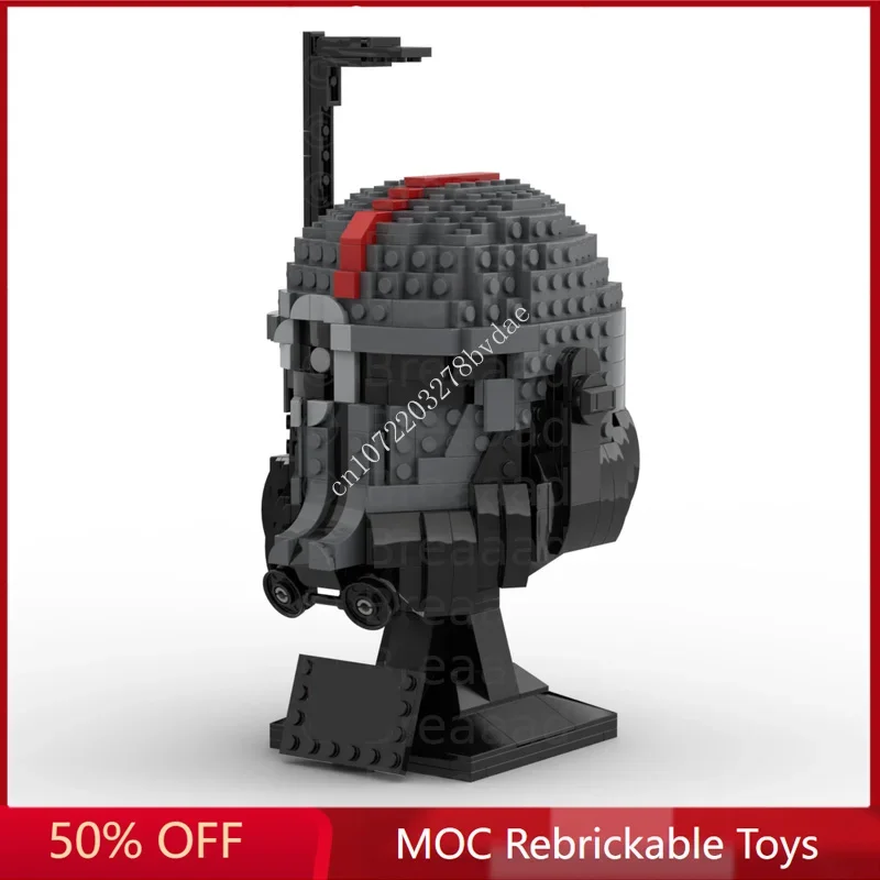 670PCS Star Plan MOC Crosshair Helmet MOC SpaceShip Battle Model Building Block Architecture Education Assembly Model Toy