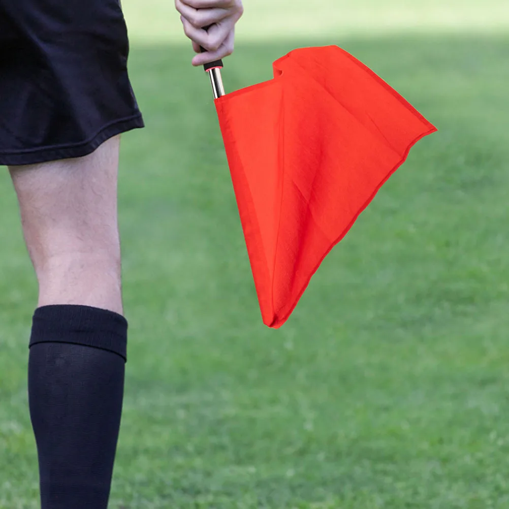 

4pcs Referee Racing Conducting Competition Signal Flags Lightweight Durable Stainless Steel Spongy Fabric High Visibility