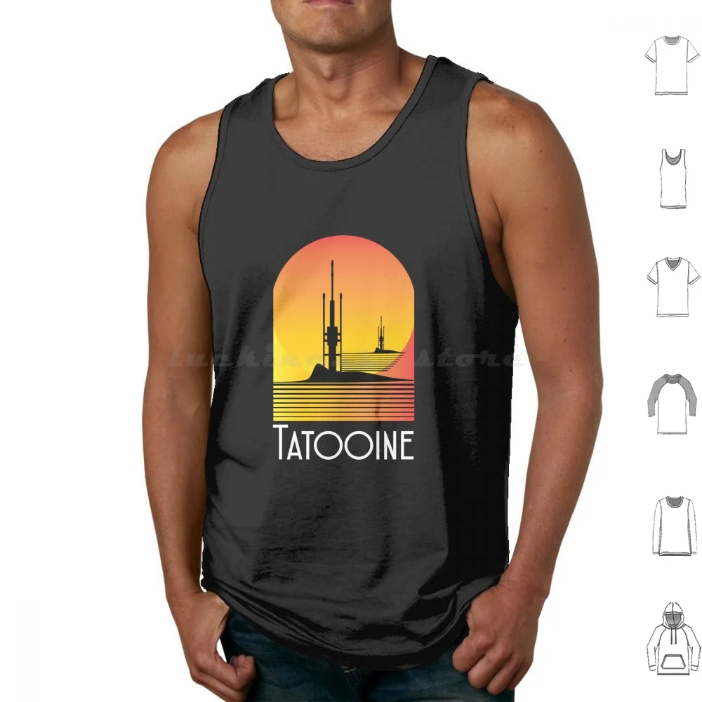 

Synthwave Space Port-Minimalist Tv & Movie Design-Film & Tv Art Tank Tops Print Cotton Game Film Gaming Show Video Game