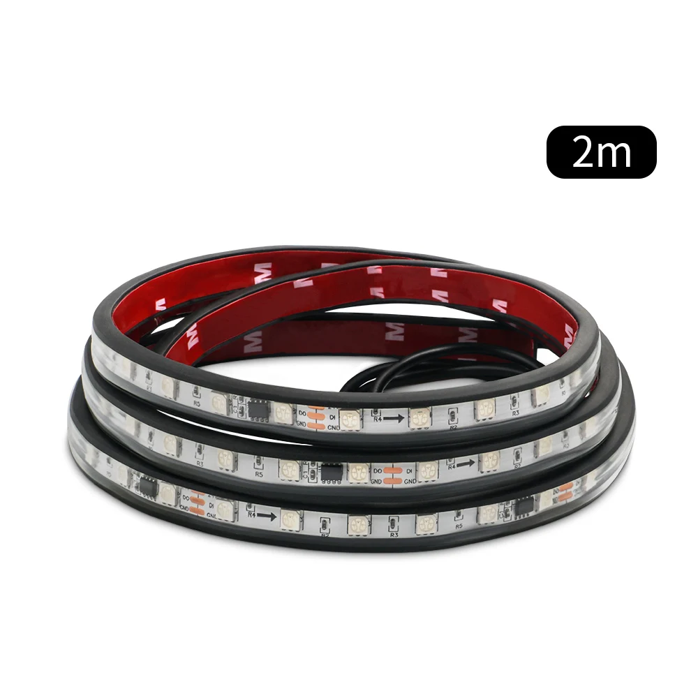 1M 2M 2.4M Sfeer Decoratieve Led Licht Strip Rgb Kleurrijke Waarschuwingslicht Flexibiliteit 5-10W Rgb Koplamp Truck Licht 24V