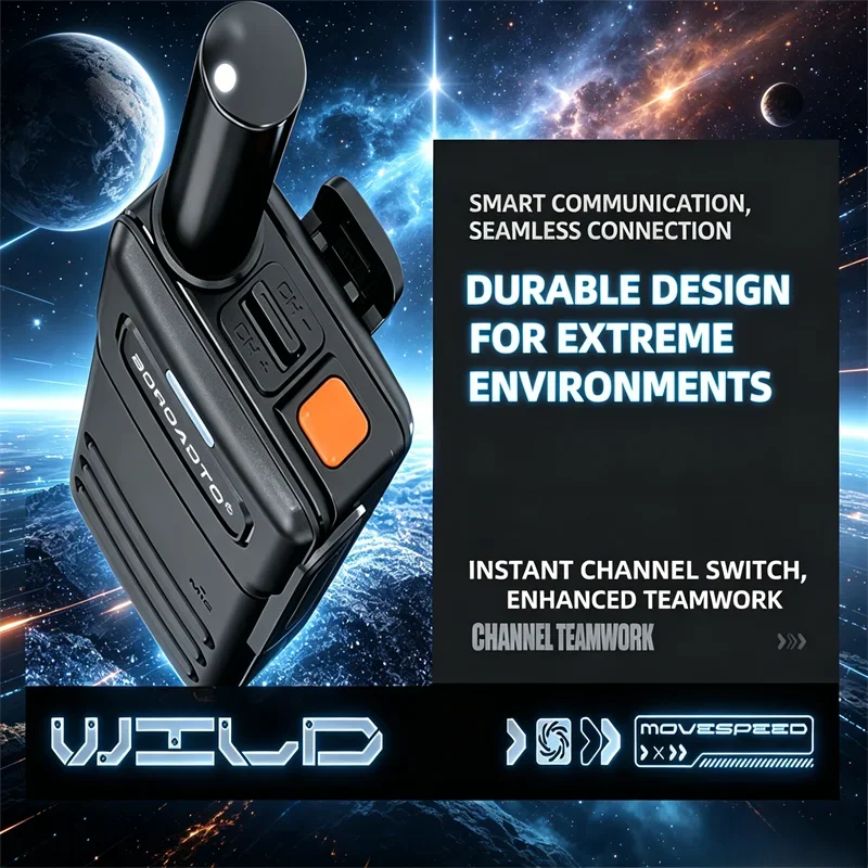 Mini Portable Two-Way Radio Walkie Talkie with Long Standby Easy to Use for Retail Hotel Neighborhood Patrol Compact Communicati