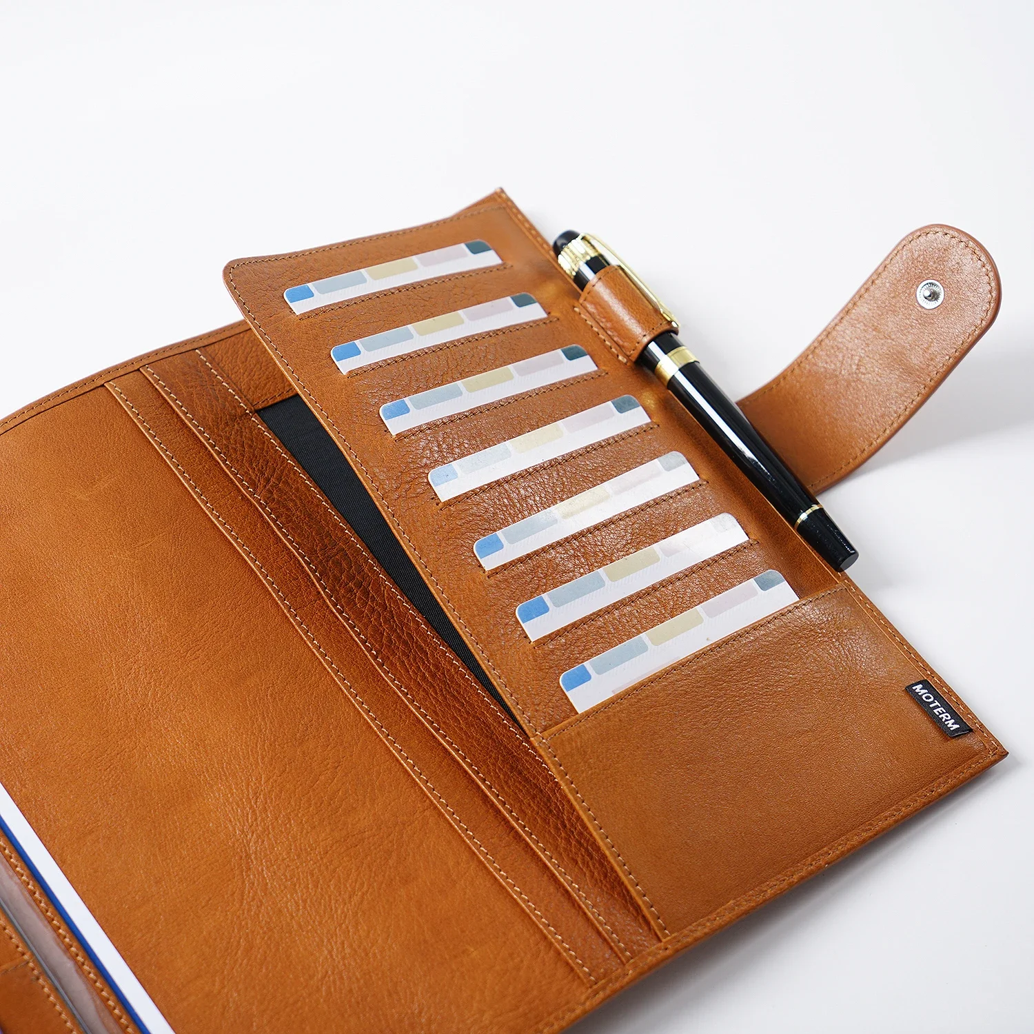 Moterm Full Grain Vegetable Tanned Leather Discbound Series Half Letter Cover Junior Expansion Disc Bound Organizer Notebook