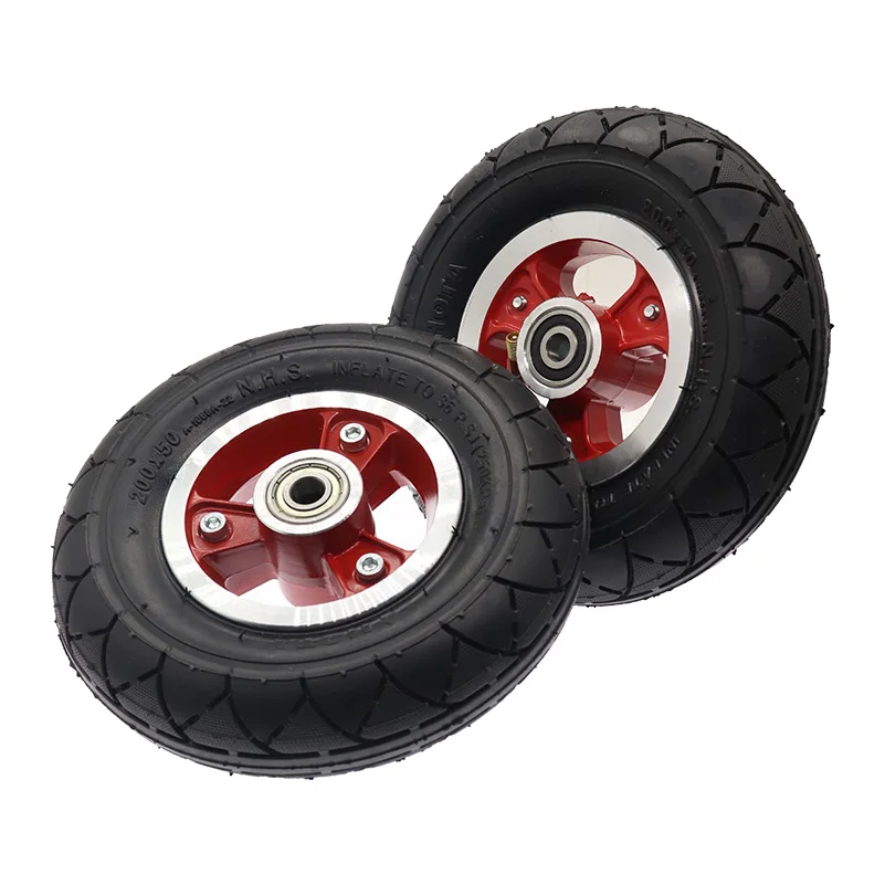 200x50 Solid Wheel Electric Scooter Filled Tire Wheel 200*50 Solid Tyre with Alloy Hub 8 Inch Trolley Caster Parts