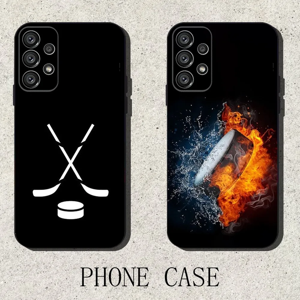 

Ice Hockey Rink Puck Phone Case For Samsung S25,S24,S21,S22,S23,S30,Ultra,S20,Plus,Fe,Lite,Note,10,9,5G Black Cover