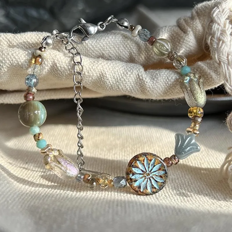 

Original Niche Design bangles for women, Simple and Versatile Beaded Bracelet for Women