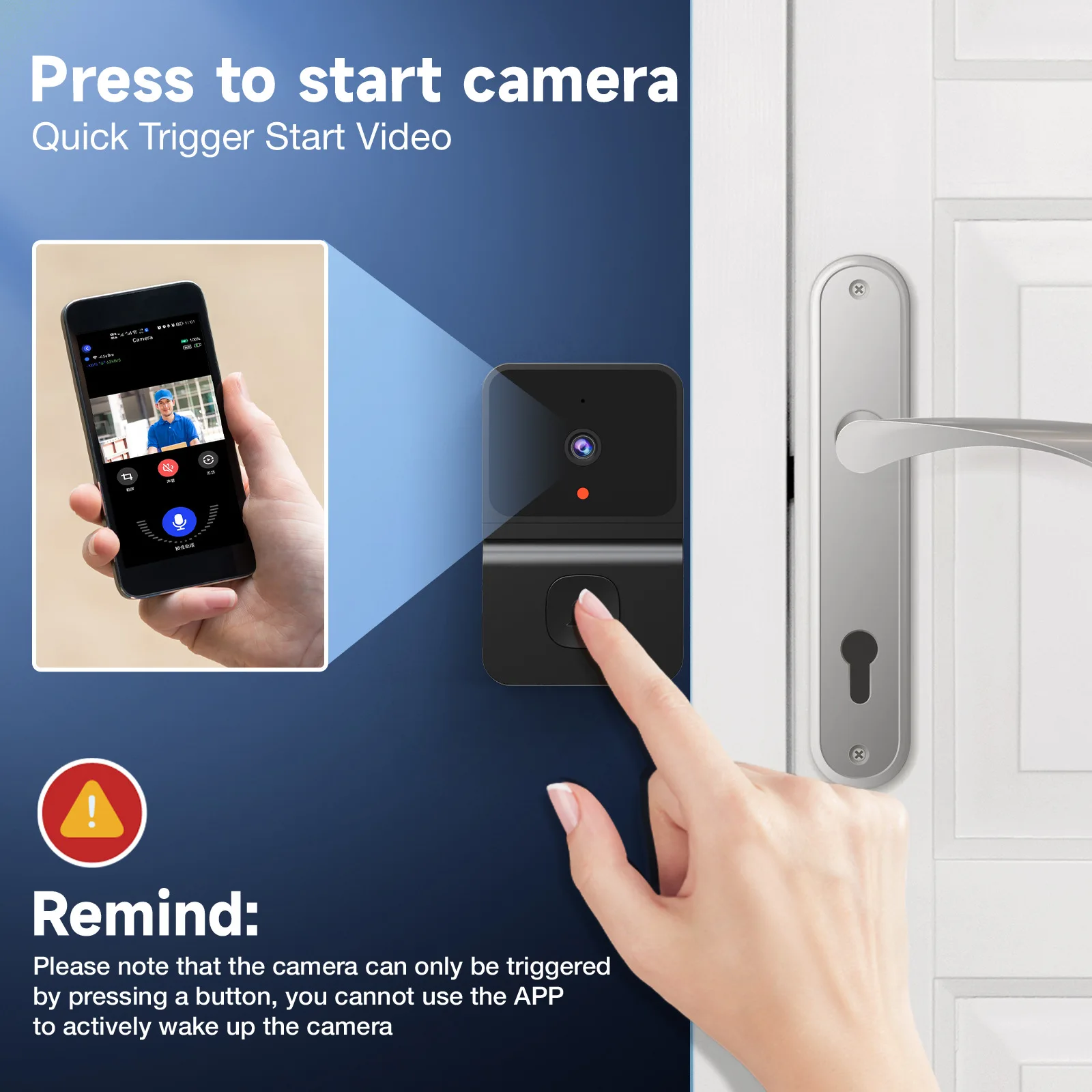 WiFi Video Doorbell Camera Digital Ring Connect Wireless Security Intercom Outdoor Eye Peephole Smart Home Voice Phone Door Bell