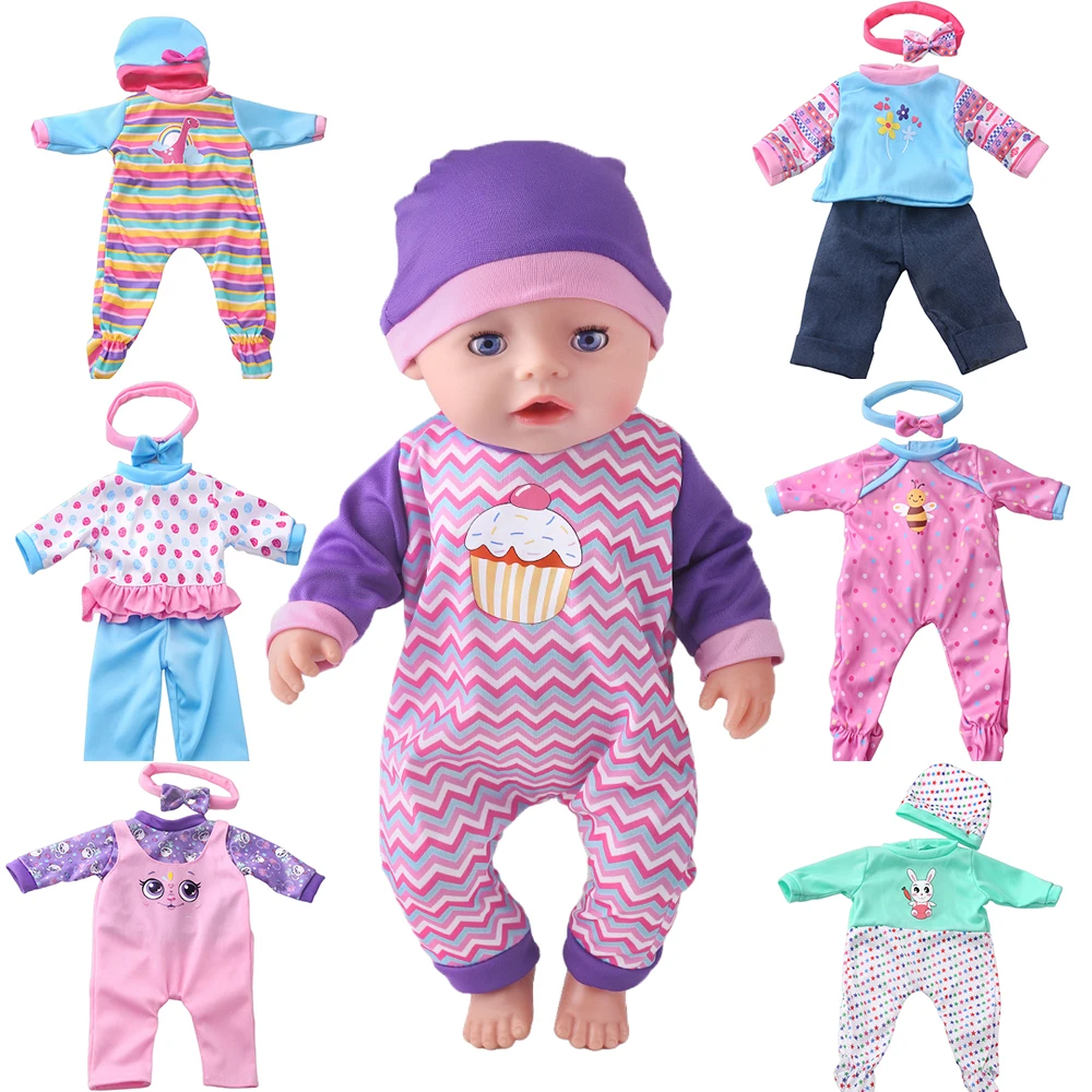 43cm Doll, Girl Doll, Multi-Element Baby Close Fitting Pajamas, Cute and Obedient, Soft Touch, Doll Dressing, DIY Clothing Props