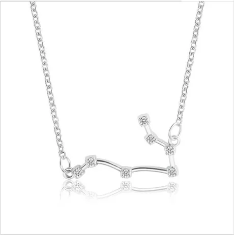 New Constellation Zodiac Sign Necklaces Jewelry for Women Girls Designed 12 Horoscope Taurus Aries Leo Necklaces Jewelry Gifts