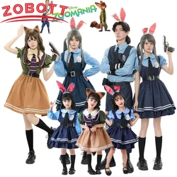 Hot Toys Zootopia Judy Cosplay Costume Dress for Women CosAnime Judy Hopps Dress Cartoon Joint Style Dress Maid Rabbit Clothes